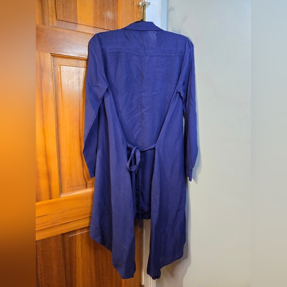 Umgee Tie Back Asymmetric Button Front Dress - Picture 2 of 11